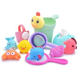 Filet De Pêche Flottant Coloré Pour Enfants, Jouets De Bain Pour Enfants, Salle De Bain, Colle Douce, Jouets De Dessin Animé, Canard Mignon, #20