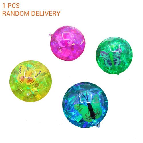 Boule Élastique Lumineuse En Forme De Papillon, Boule Clignotante Et Rebondissante Avec Ruban, Cadeau Pour Enfants, 1 Pièces