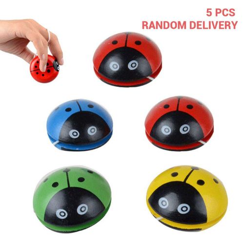 Jouets Yoyo En Bois Pour Enfants, 5 Pièces, Imprimés D'animaux Mignons, Coccinelle, Créatif