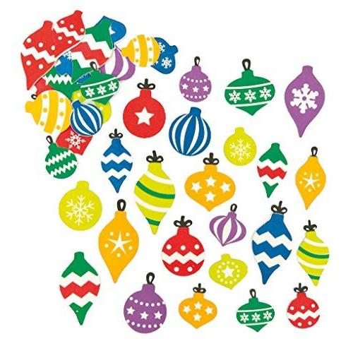 Bauble Foam Stickers For Children To Decorate Christmas Crafts And Cards (Pack Of 120)