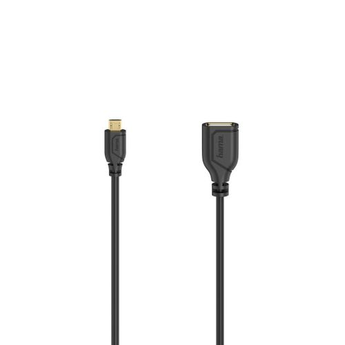 Câble micro-USB OTG "Flexi-Slim", USB 2.0, 480 Mbit/s, 0,15 m