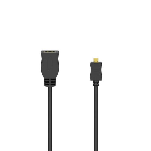 Adaptateur de câble HDMI?, mâle T.-D (micro)/fem. T.-A, Ethernet, doré