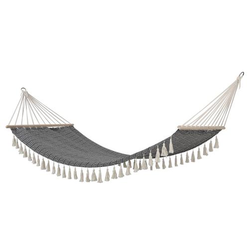 Hamac Design Ethnique Syssia - L. 200 X L. 100 Cm - Noir