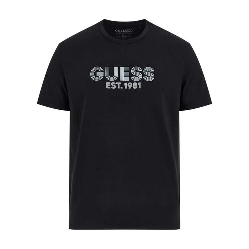 Tee Shirt Manches Courtes Guess Ss Cn Classic Design Noir