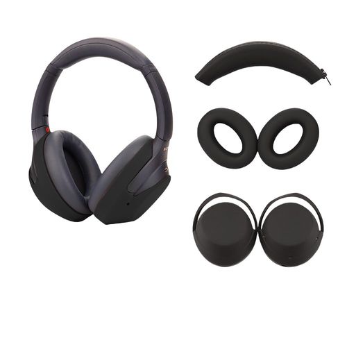 Coussinets d'oreille, housses et coussinet arceau pour Sony WH-1000XM3/4 Le noir