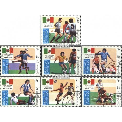 Laos 813-819 Oblitéré 1985 Football-Wm 1986, Mexique