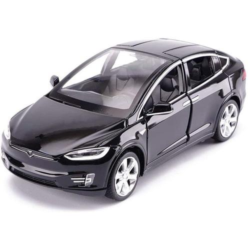 Modèles Noir - Voiture Miniature Tesla Model X Model 3 En Alliage