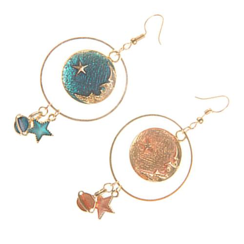 Drop Boucles D'oreilles Brillante Round Gland Pendent Crochet Alliage Bijoux Pour Femmes Cadeau - 6cm