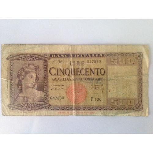 Billet - Italie - 500 Lire - 1947