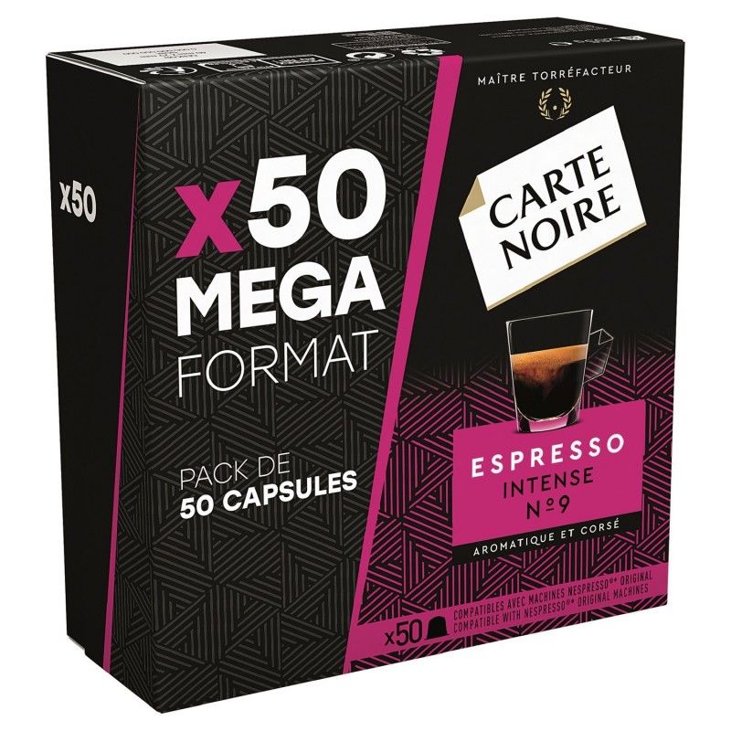 Carte Noire Espresso Intense N 9 Compatible Nespresso 50 Capsules De Cafe Rakuten