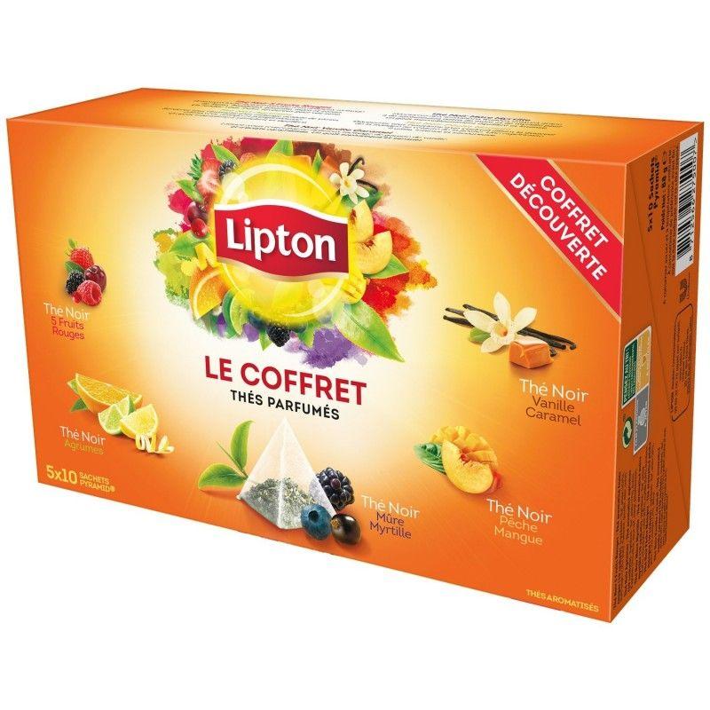 Pack 6 boîtes de thé et infusion Lipton Pyramid + 1 coffret offert