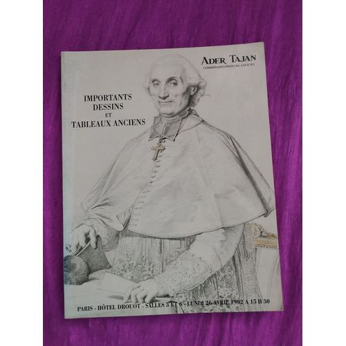 Importants Dessins Et Tableaux Anciens Ader Tajan Catalogue 26 Avril 1992