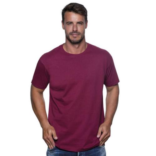 Tee Shirt Homme Jhk Bordeaux 100% Coton