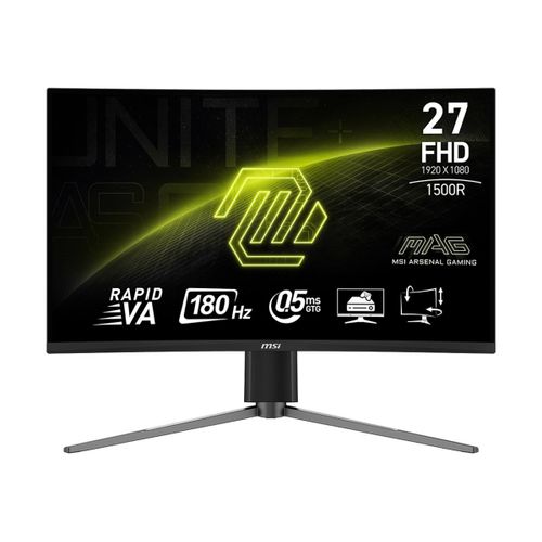 MSI MAG 27C6PF - Écran LCD - jeux - incurvé - 27" - 1920 x 1080 Full HD (1080p) @ 180 Hz - Rapid VA - 250 cd/m² - 3000:1 - 0.5 ms - 2xHDMI, DisplayPort