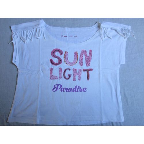 T-Shirt Blanc "Sunlight", 8 Ans