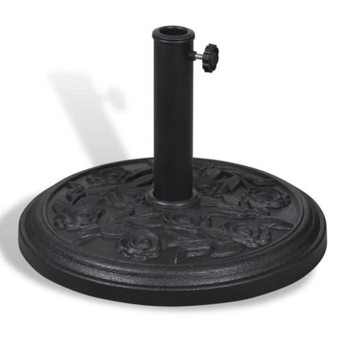 Pied Socle Base De Parasol Rond En Résine Noir 9 Kg Diamètre 38 Et 48 Mm Helloshop26 2202080