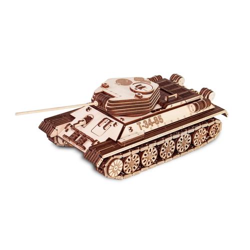 Puzzle 3d En Bois - Tank T-34-85 - 965 Pièces