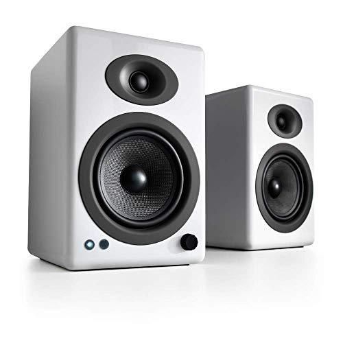 Audioengine Enceinte Bibliothèque d étagère alimentées sans Fil A5+ 150W | Amplificateur analogique intégré | aptX HD Bluetooth
