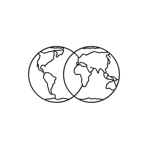 Puzzle En Bois - Hemispheres Of Earth - 90 Pièces