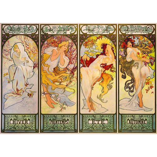 Mucha - Four Seasons, 1900 - Puzzle 1000 Pièces