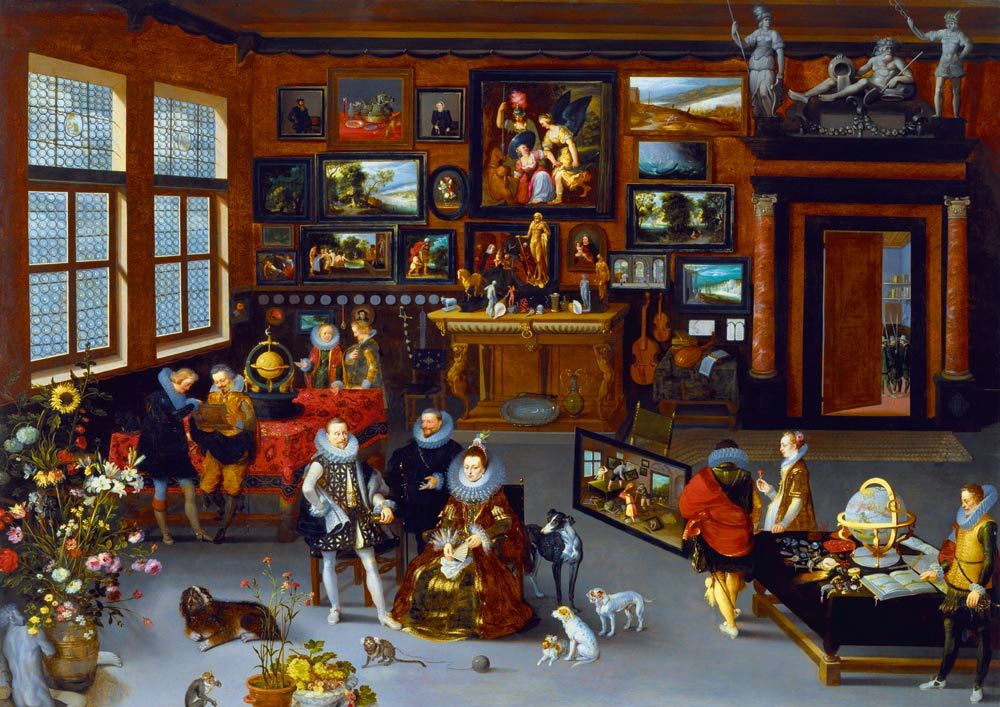 Hieronymus Francken Iicirca - The Archdukes Albert And Isabella Visiting A Collector's Cabinet, 1623 - Puzzle 1000 Pièces