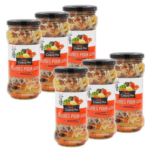 Lot 6x Légumes Pour Wok - Chao'an - Bocal 330g
