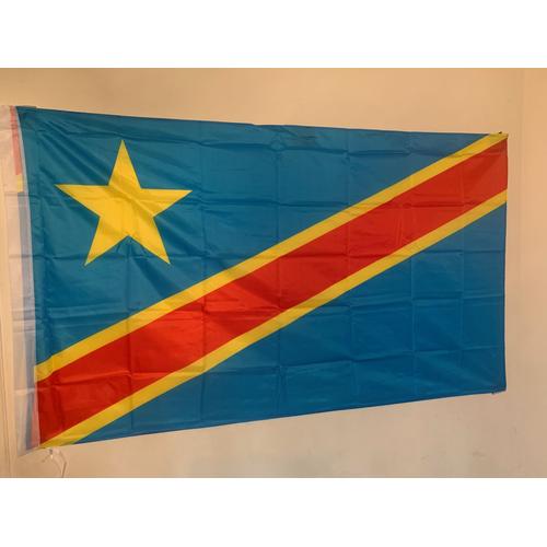 Drapeau Congo Kinshasa - 145 cm x 90 cm