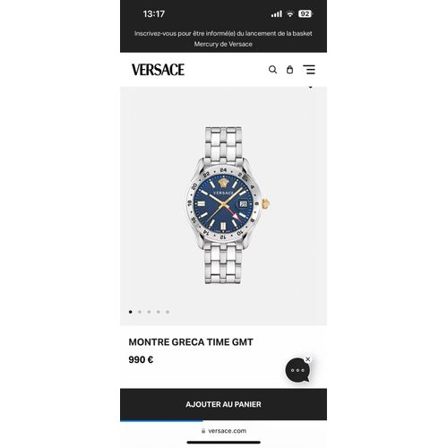 Versace Montre Multicolore Analogique Hommes Greca Time Ve3k00422
