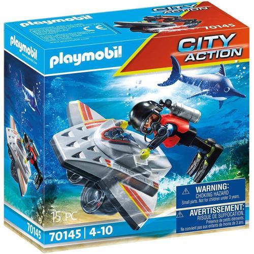 Playmobil City Action 70145 - Scooter De Plongée Et Sauveteur