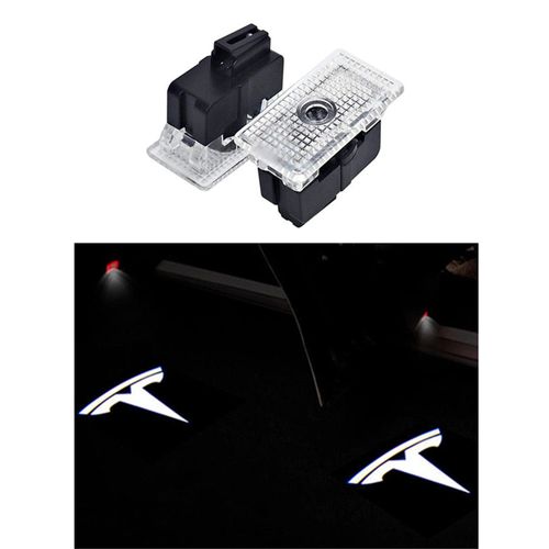 2 Pcs Porte De Voiture Bienvenue Led Projecteur Laser Logo Lumière Pour Tesla Modèle 3 Modèle X Modèle S Modèle Y