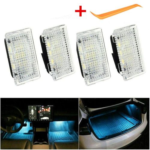Lot De 4 Lampes De Rechange Ultra Lumineuses Avec Outil D'inclinaison Pour Tesla Model 3 X S