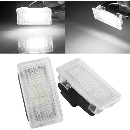 2pcs Ensemble De Lumières Led Blanc Ultra Lumineux Éclairage Puissant Pour Intérieur De Voiture, Portes Et Coffre Pour Tesla Modèle 3 S X