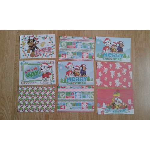Lot Spécial Noël La Pat'patrouille ( Stickers, Tampons, Gommes, Feuilles À Découper Et Autres )