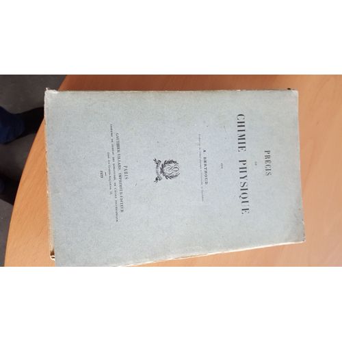 Précis De Chimie Physique