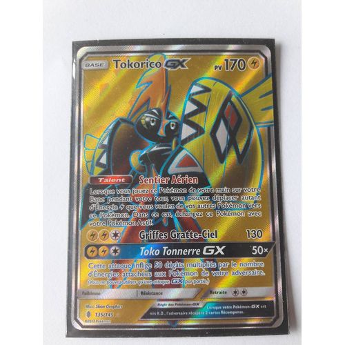 Pokémon - 135/145 - Sl2 - Soleil Et Lune - Gardiens Ascendants - Tokorico Gx - Full Art