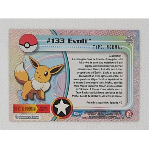 Evoli 133 Carte Pokemon Topps Tv Animation Edition Rakuten