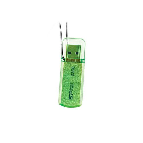 CLE USB SILICON POWER Helios 101 8GB ALUMINIUM VERTE USB 2.0 SP008GBUF2101V1N