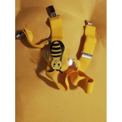 Bretelles Pour Enfants (Garçon/Fille) Jaune Soleil - Motif Abeille