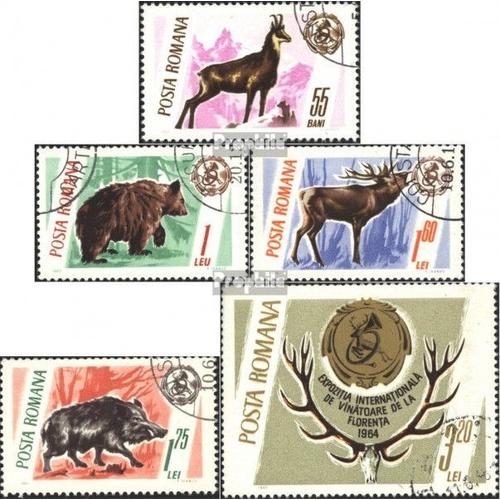 Roumanie 2460-2464 (Édition Complète) Oblitéré 1965 Trophées De Chasse