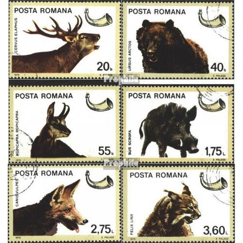 Roumanie 3366-3371 (Édition Complète) Oblitéré 1976 Chasse Animaux