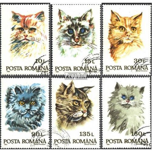 Roumanie 4885-4890 (Édition Complète) Oblitéré 1993 Chats