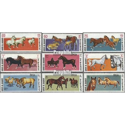 Umm Al Qaïwaïn 314a-322a Oblitéré 1969 Chevaux