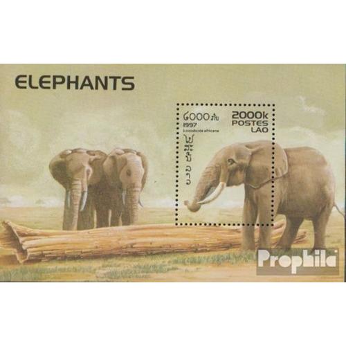 Laos Bloc 162 Oblitéré 1997 Éléphants