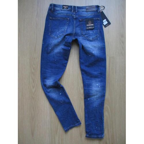 Kenzarro - Jeans bleu skinny classique fashion homme