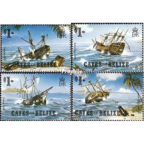 Cayes Of Belize 26-29 (Complète Edition) Neuf Avec Gomme Originale 1985 Épaves