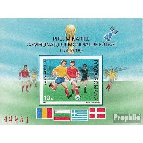 Roumanie Bloc 260 (Complète Edition) Neuf Avec Gomme Originale 1990 Football Wm ?90 Italie