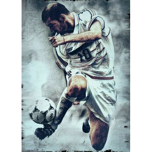 Canevas imprimer Zinédine Zidane=193 Impression sur toile DIY installer 40x50cm