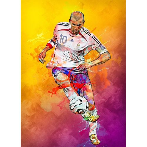 Canevas imprimer zinédine zidane=134 Impression sur toile DIY installer 40x50cm