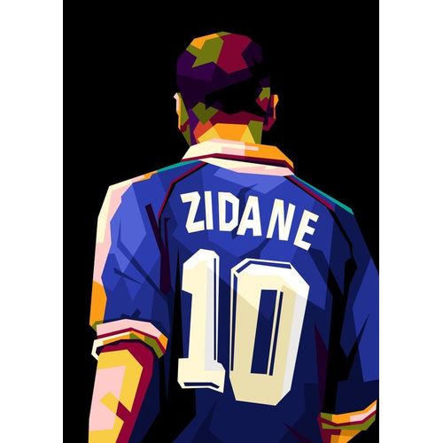Canevas imprimer Zinédine Zidane=242 Impression sur toile DIY installer 40x50cm