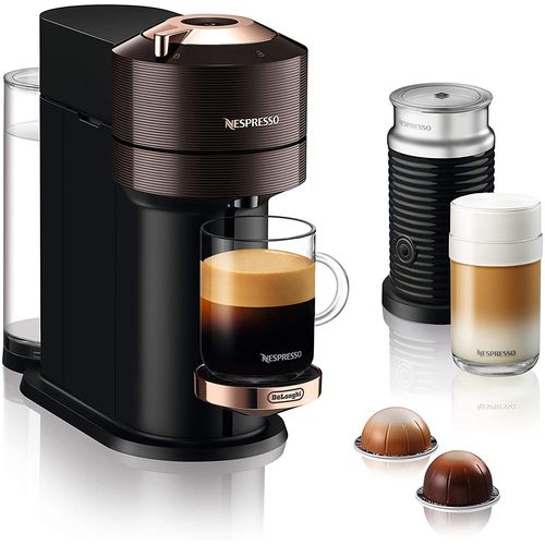De'Longhi VERTUO NEXT PREMIUM & AEROCCINO Machine à café avec mousseur à lait marron